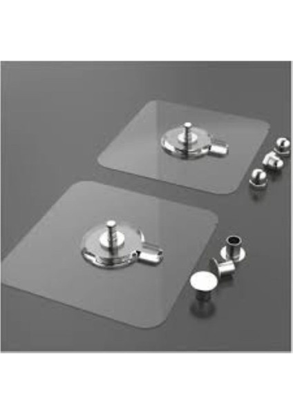 4 Adet Güçlü Yapışkan Kanca Iz Bırakmaz Paslanmaz Çelik Ultra Güçlü Banyo Mutfak Vantuzlu Askı Çok R