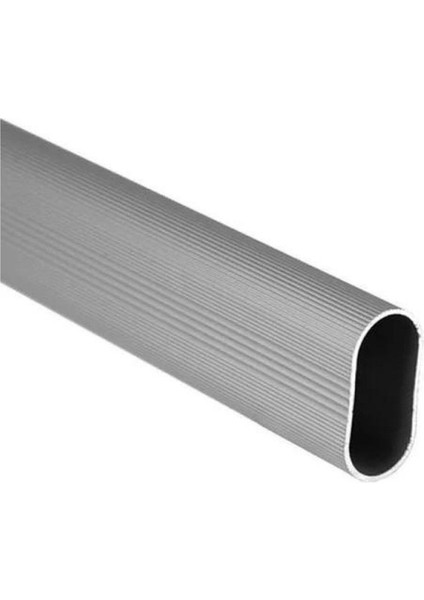 Oval Alüminyum 87 cm Dolap Içi Oval Askı Borusu - 2 Adet Flanş - Montaj Vidaları Mobilya Profilleri fiyatları