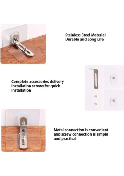 Kendinden Yapışkanlı Mobilya Sabitleme Aparatı Belirtilmemiş Çok Renkli Tr indirimleri