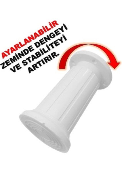 Jumbo Mobilya Ayağı 10 cm - Koltuk, Kanepe, Dolap ve Baza Için, Ayarlanabilir, 4 Adet Beyaz 4'lü fiyatları