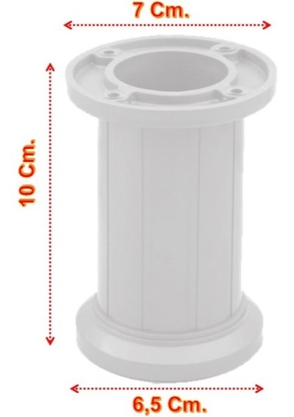 Jumbo Mobilya Ayağı 10 cm - Koltuk, Kanepe, Dolap ve Baza Için, Ayarlanabilir, 4 Adet Beyaz 4'lü modelleri