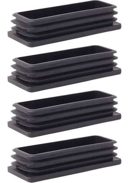 50X150 mm Plastik Dikdörtgen Içe Geçme Profil Tapası (Kutu) (4 Adet) Mobilya Bağlantı Elemanları Siy