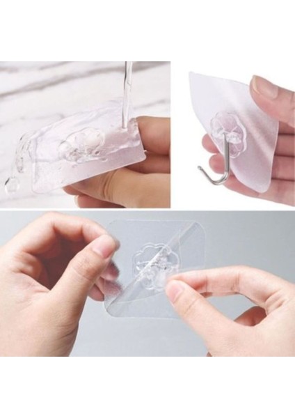 5 Adet Şeffaf Güçlü Duvar Askısı Askılığı Yapışkan Vantuz Kanca Mutfak Banyo Askı Beyaz Havlu Askılı fırsatları