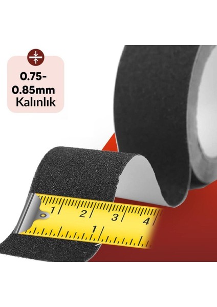 4 mt Bondit Siyah Yapışkanlı Kaygan Zemin Bandı Basamak Merdiven Kaydırmaz Bant 25MM Hızlı Yapıştırı fiyatları