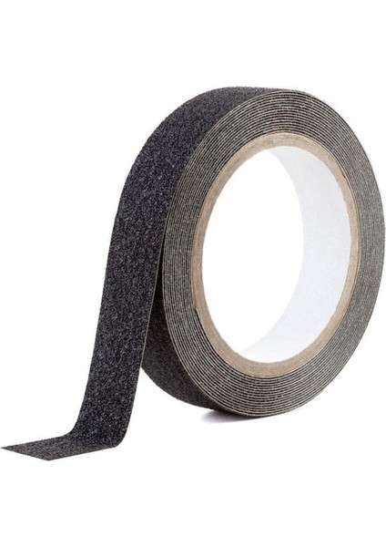 4 mt Bondit Siyah Yapışkanlı Kaygan Zemin Bandı Basamak Merdiven Kaydırmaz Bant 25MM Hızlı Yapıştırı