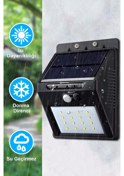 Hareket Sensörlü Güneş Enerjisiyle Çalışan Su Geçirmez Duvar Lambası modelleri