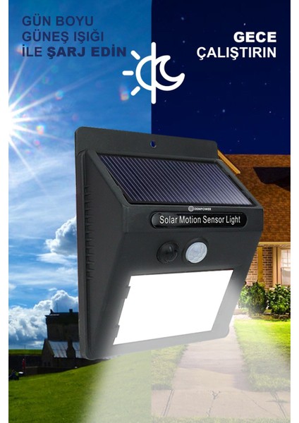 Hareket Sensörlü Güneş Enerjisiyle Çalışan Su Geçirmez Duvar Lambası fırsatları