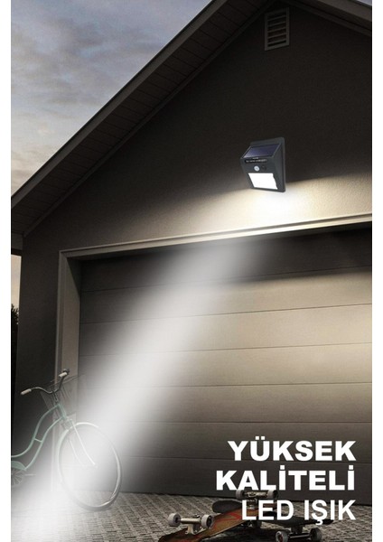 Hareket Sensörlü Güneş Enerjisiyle Çalışan Su Geçirmez Duvar Lambası