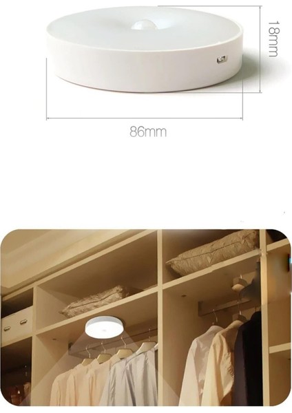 USB Şarjlı Akıllı Hareket Sensörlü Kablosuz Spot LED Lamba Sarı Işık 1 Adet Tekli Gün Işığı E14 Akıl fiyatları