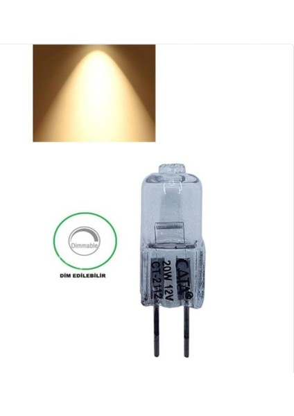 12V 20W 2'li Paket G4 Kapsül Ampul Sarı Işık Dikkat! Trafo ile Çalışır (2 Li Paket) Tekli Sarı Işık fiyatları