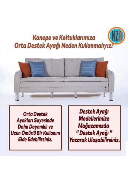 Mobilya Ayak Krom Baza Koltuk Kanepe Yatak Çekyat Destek Ayağı 15 cm Metal Yükseltici Ayakları Bej T fırsatları