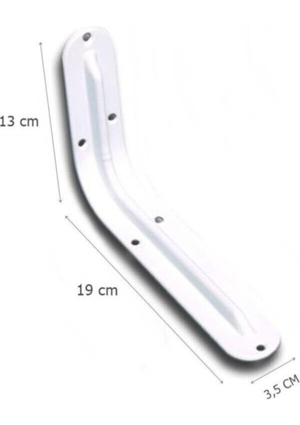Beyaz Demir Raf Ayağı 13*19 cm Raf Altı Beyaz