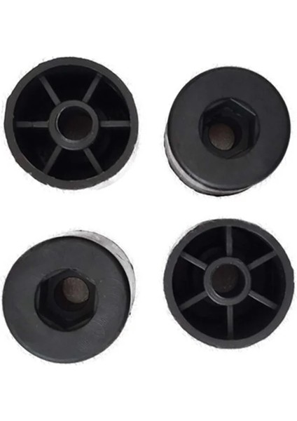 Yuvarlak Baza Stoper Baza Yatak Tutucu Plastik 16 Adet Mobilya Bağlantı Elemanları Siyah modelleri