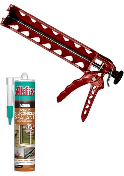 Silikonize Mastik Beyaz 500 Gr-Duvar Çıtası Yapıştırıcısı - Silikon Tabancalı Set Tr
