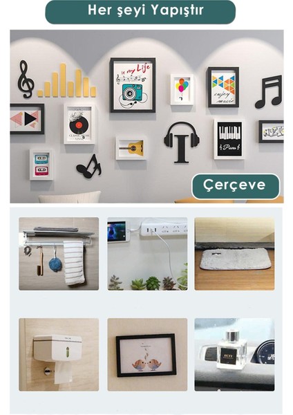 3 Metre Çift Taraflı Nano Teknoloji Kalın ve Süper Güçlü Bant Duvar Çerçeve Taşıyıcı Hızlı Yapıştırı modelleri