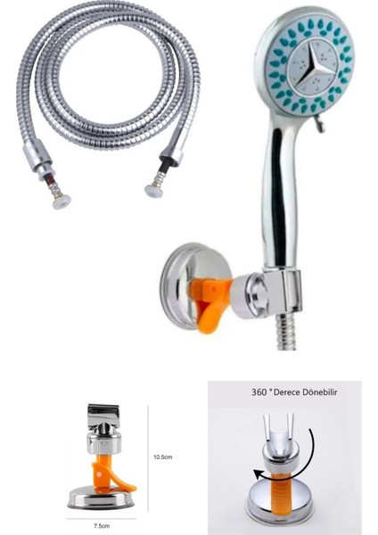 Vantuzlu Vakumlu Merdes Model Mafsallı Duş Askısı Duş Takmı Duş Seti Duş Seti Plastik Tr fiyatları