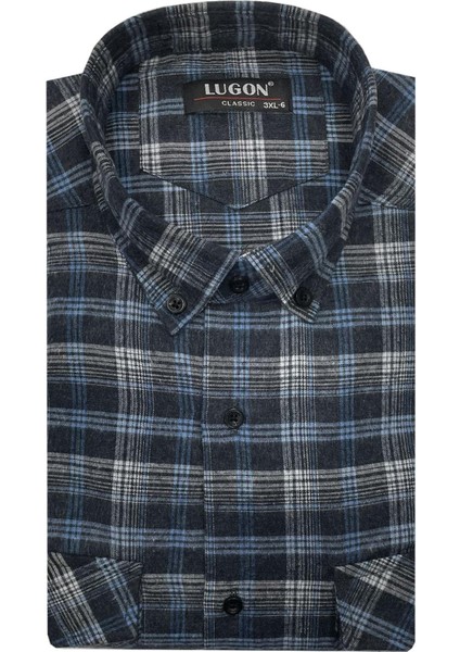 Kaşmir Büyük Beden Klasik Çift Cepli Erkek Gömlek - 7394 fiyatları