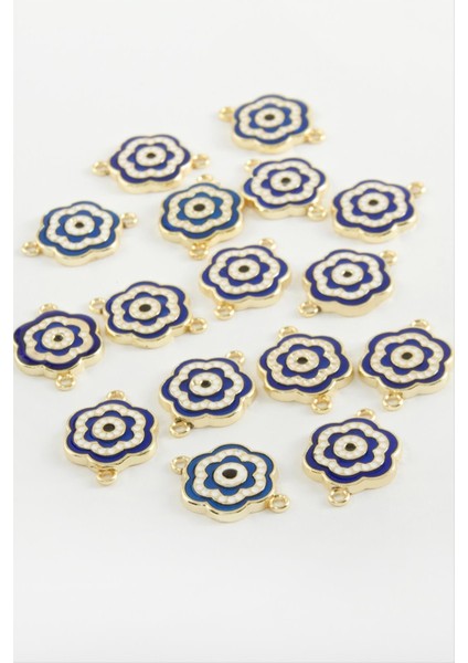 Resveq Çiçek Çift Kulplu Mineli Bileklik ve Kolye Ucu Aparatı 1 Adet-Mavi fiyatları