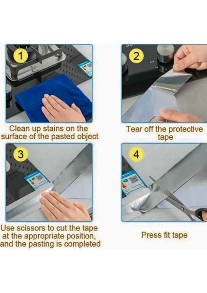 Kendinden Yapışkanlı Su Sızdırmaz Bant Alüminyum Bant Yanmaz Bant Çift Taraflı Bant Gri fiyatları