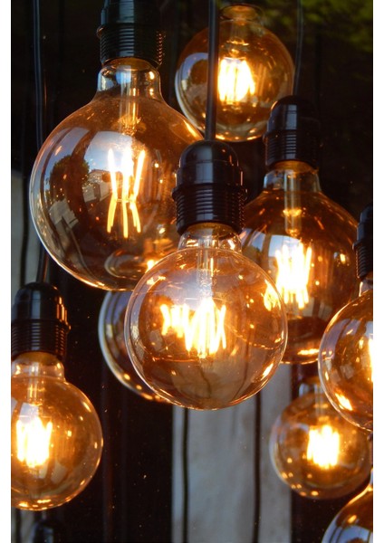 Dekoratif Retro 4W Rustik Ampül Amber Işık E27 Standart Duy 220V Tekli Sarı Işık E27 Rustik Ampul 4 fiyatları