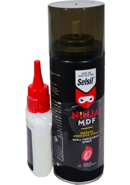 Selsıl Hızlı Yapıstırıcı Mdf Set 400 ml Sprey 100 gr Yapıştırıcı Hızlı Yapıştırıcı