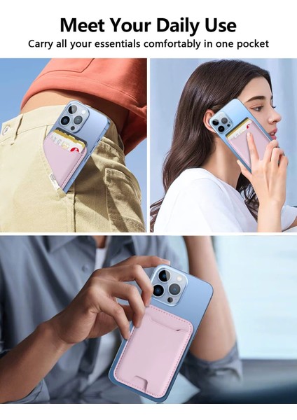 Iphone 17 ve Tüm Modelerine Uyumlu Magsafe Özellikli Cardsafe Kahve Renk Deri Cüzdan Kartlık modelleri