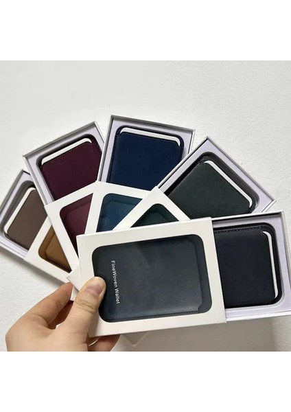 Iphone 17 ve Tüm Modelerine Uyumlu Magsafe Özellikli Cardsafe Kahve Renk Deri Cüzdan Kartlık