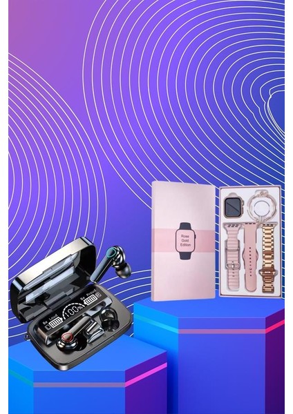 Resveq Dijital Göstergeli Powerbank Bluetooth Kulaklık ve Yeni Nesil Amoled Ekran Akıllı Saat indirimleri