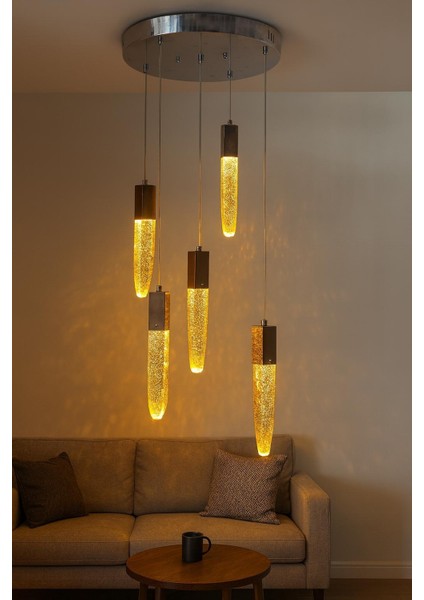 Ferluce 0037 Krıstal 5 Lı Sarkıt