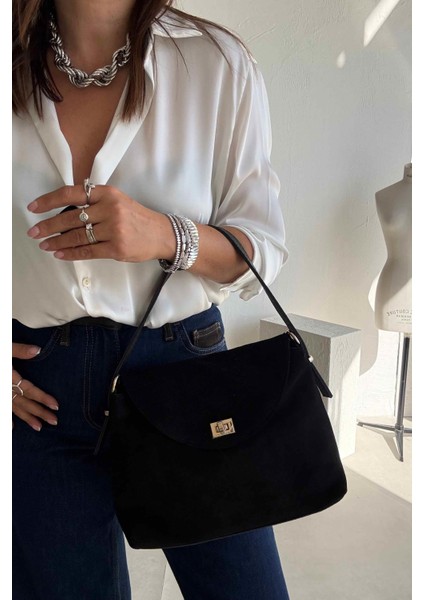 Jerry Siyah Hakiki Deri Çanta modelleri