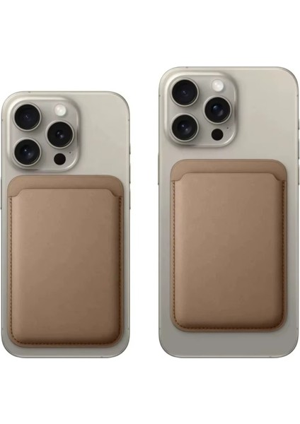 Iphone 17 ve Tüm Modelerine Uyumlu Magsafe Özellikli Cardsafe Kahve Renk Deri Cüzdan Kartlık fırsatları