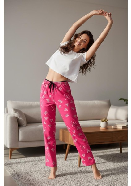 Desenli Pembe Pijama Altı Yumuşak Kumaş fiyatları