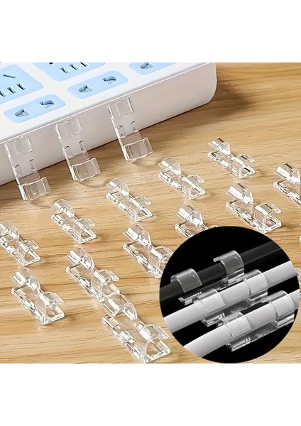 20ADET Kablo Düzenleyici Duvar Fayans Cam Kablo Tutucu Yapışkanlı Klips Kablo Sabitleyici Şeffaf modelleri