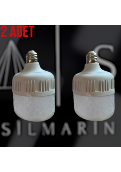 2ADET! 2700 Lümen(Yüksek Işık Gücü) 30 W Enerji Tasarruflu Torch LED Ampul 2'li Beyaz Işık E27 LED A