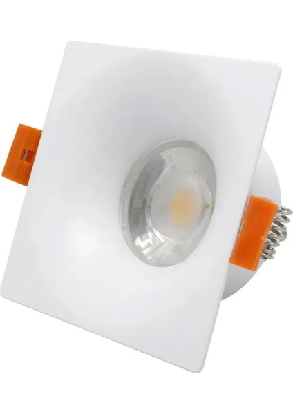 Dekoratif Tekli Lion Spot Kasası - Beyaz Kasa - Kare - Sıva Altı - CT-5092 Yok GU10 0 Watt