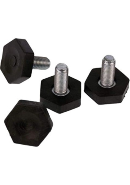 Çamaşır Makinesi Ayağı ( 4 Adet ) Siyah 4'lü Beyaz Eşya Ayağı