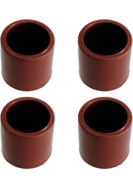 21 mm Pvc Sandalye Ahşap Ayak Pabucu Sessiz Yumuşak - Kahve(4 Adet) Keçeler Kahverengi fiyatları