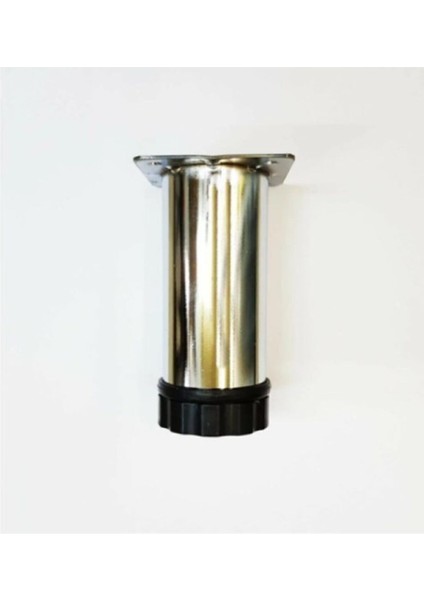 4 Adet Baza Yükseltme Ayağı Tablalı Koltuk Masa Ayağı 8cm - Mobilya Bağlantı Elemanları - Krom Mobil