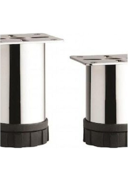 4 Adet Baza Yükseltme Ayağı Tablalı Koltuk Masa Ayağı 8cm - Mobilya Bağlantı Elemanları - Krom Mobil fiyatları