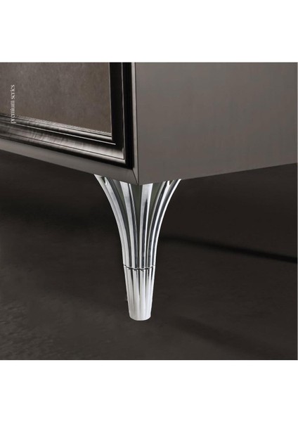 Mobilya Kanepe Koltuk Konsol Tv Ünitesi Baza Ayağı Orta Sehpası Ayak Ayakları 16 cm Krom Bej Tekli K