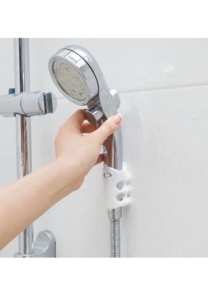 Vantuzlu Duş Başlığı Tutucu Pratik Silikon Banyo Başlığı Askısı Duş Başlığı Beyaz Silikon fiyatları
