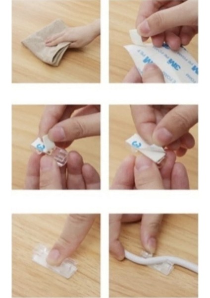 Kablo Sabitleyici Klipsler 20 Adet Kablo Düzenleyici Duvar Fayans Cam Kablo Tutucu Yapışkanlı Klips fiyatları