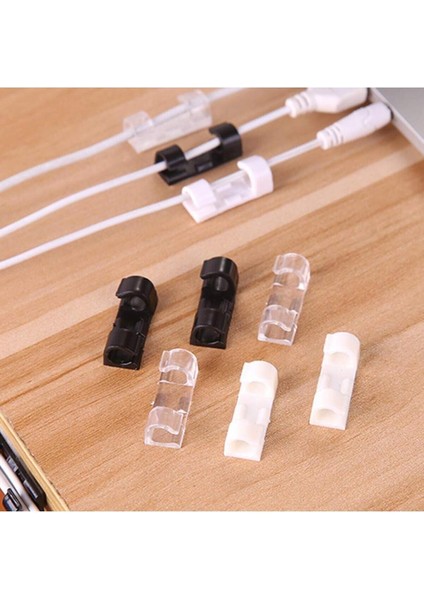 Kablo Sabitleyici Klipsler 20 Adet Kablo Düzenleyici Duvar Fayans Cam Kablo Tutucu Yapışkanlı Klips fırsatları