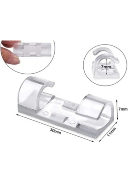 Kablo Sabitleyici Klipsler 20 Adet Kablo Düzenleyici Duvar Fayans Cam Kablo Tutucu Yapışkanlı Klips indirimleri