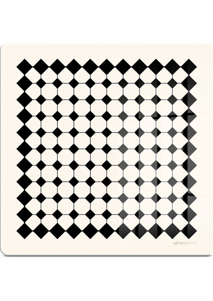 Cam Kesme Tahtası ve Sunumluk Kare Vintage Bej Geometrik Çizgiler 30X30 cm fiyatları