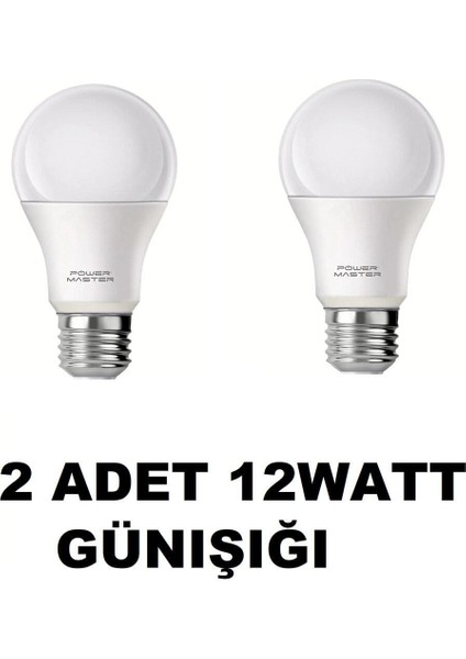 2 Adet 220 Volt 12 Watt 850 Lümen Enerji Tasarruflu LED AMPUL-12W Gün Işığı 32000K LED Lamba Gün Işı