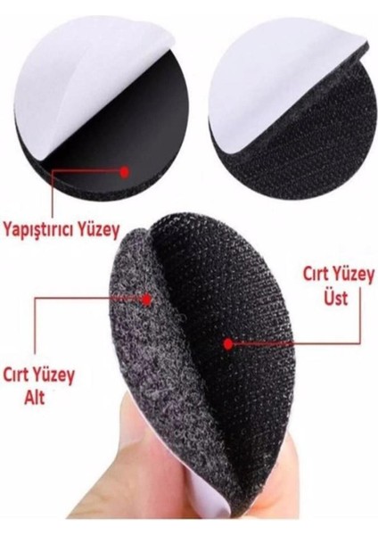Halı Kilim Koltuk Örtüsü Yastık Kaydırmaz Sabitleme Cırt 10 Adet Çift Taraflı Bant Siyah fiyatları