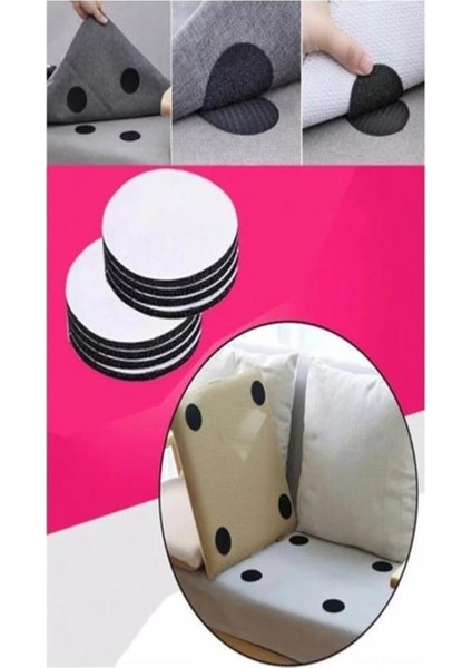 Halı Kilim Koltuk Örtüsü Yastık Kaydırmaz Sabitleme Cırt 10 Adet Çift Taraflı Bant Siyah fırsatları