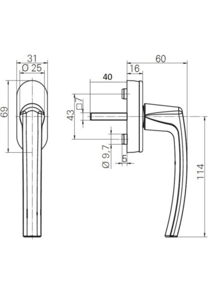 Line Secustik Pencere Kolu Beyaz - Kapı Kolu - 5 Yıl Kapı Kolu 5 Yıl Alüminyum fiyatları