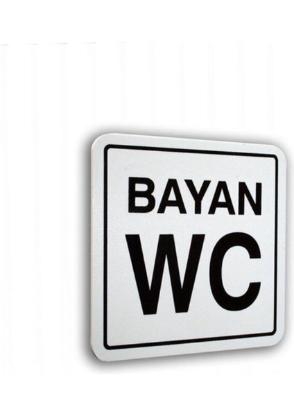 Pvc Elegan Yazı Kadın Wc 12X12CM